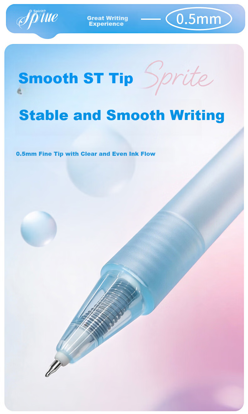 AIHAO Prism High-Value Holographic Retractable Gel Pen 0.5mm ST Tip Student Exam Writing Pen Ins Style Office Supplies Black Ink 6-Pack DGP2701 3