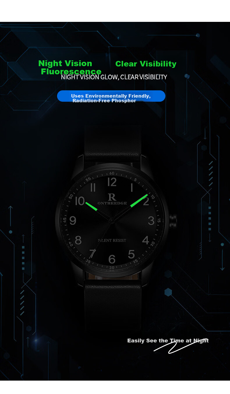 ONTHEEDGE Exam Watch for College Entrance Exams, High School Students, Civil Service Exams, Postgraduate Entrance Exams, Silent, Waterproof, Time-Telling Only 5