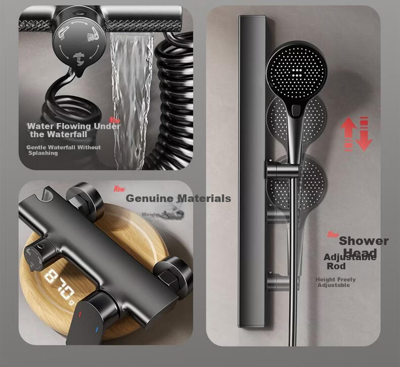 IVORPO [Germany] Shower Set Complete Integrated Automatic Descaling Bathroom Hot and Cold Pressurized Shower Head 4