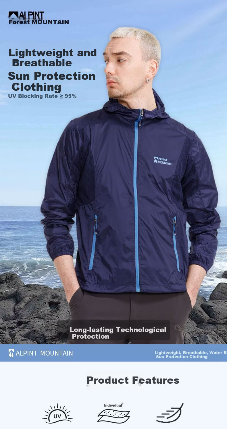 ALPINT MOUNTAIN Men's Summer Lightweight Breathable UV Protection Outdoor Sun Protection Jacket for Women 1