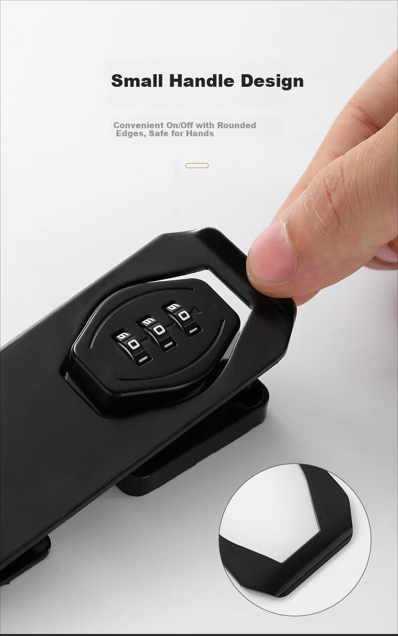 Murata Inao Cabinet Door Lock Password Lock No-Drill Drawer Lock Cabinet Lock Refrigerator Lock Double Door File Cabinet Bolt Lock Hardware 6