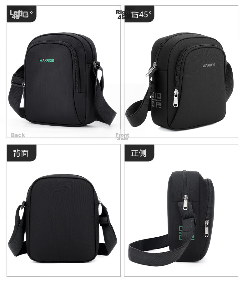 Warrior Men's Large Capacity Multifunctional Shoulder Bag Commuter Casual Crossbody Bag Cycling Sports Chest Bag Phone Bag for Women 18
