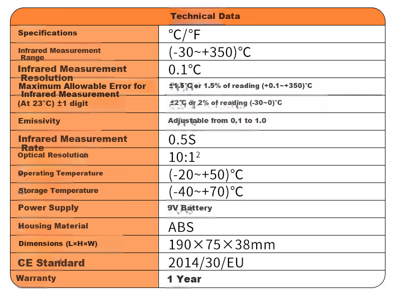 Testo Infrared Thermometer TESTO830S1 Industrial Temperature Gun Handheld Electronic Temperature Meter for Object Temperature Measurement 13