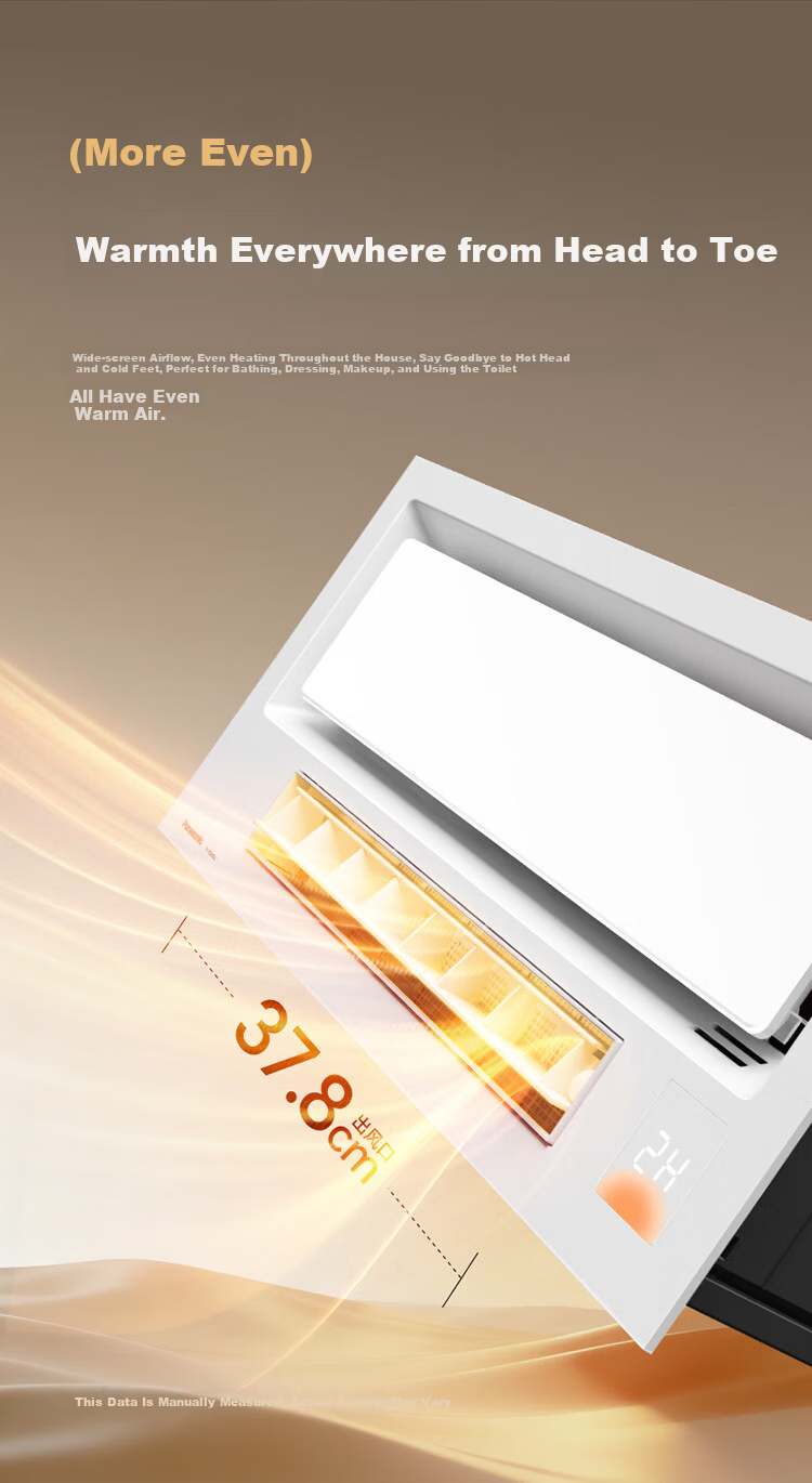 Panasonic Smart Bathroom Heater with Warm Air, Lighting, and Exhaust Integration 2026 New Model, R7 Air Constant Temperature Bath Heater with Light 8