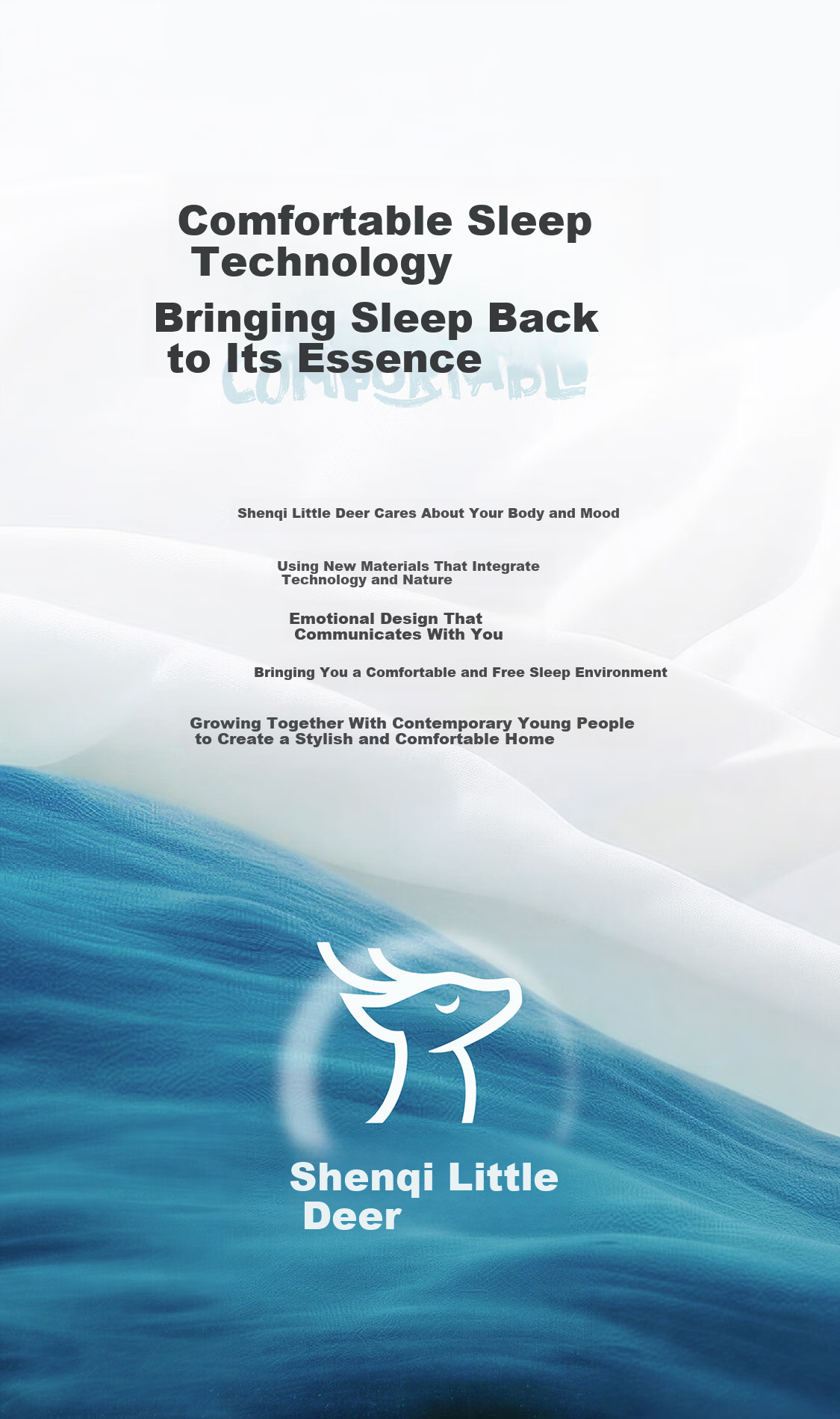 Shenqi Little Deer Three-Proof Antibacterial Fiber Pillow Adult Soft Pillow Hotel Soft White Pillow Home Single Deep Sleep Pillow 1
