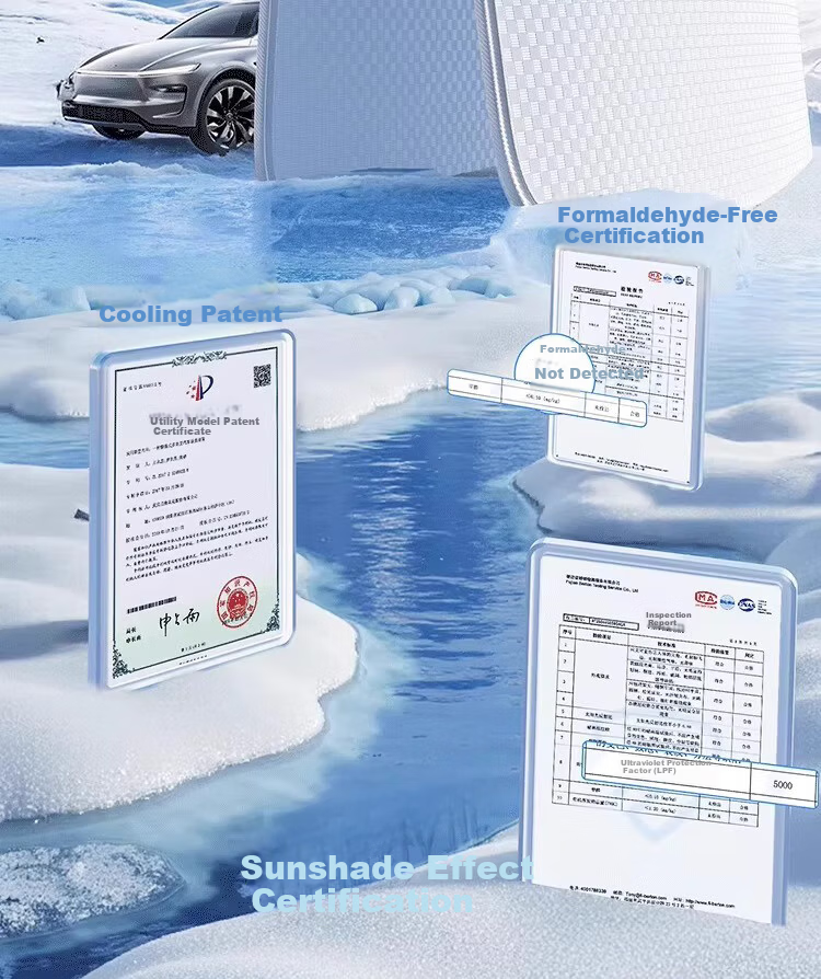 AUTOWOEL True Double-Layer Car Sunshade Umbrella Front Windshield Sunshade Curtain Heat Insulation Sunscreen Windshield Cover for Tesla 4