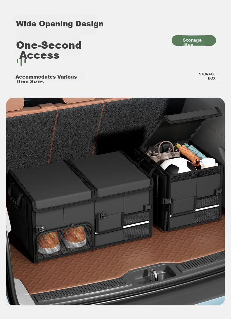 Kousu Car Trunk Storage Box Vehicle Organizer Storage Container Car Interior Accessories Trunk Organizer Shoe Storage Solution 1
