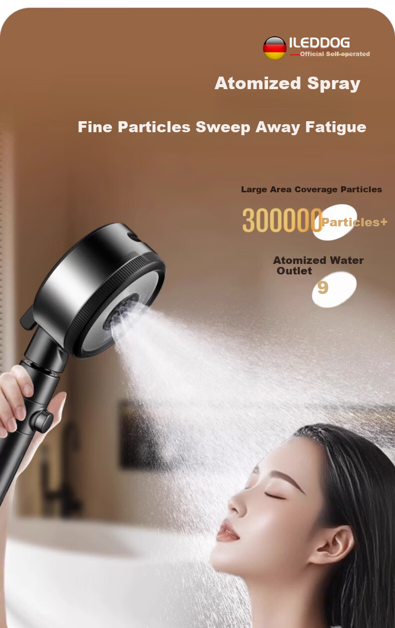 ILeddog [Germany] Pressurized Shower Head Handheld Filtered Shower Set for Home Bathroom NAL-016 13