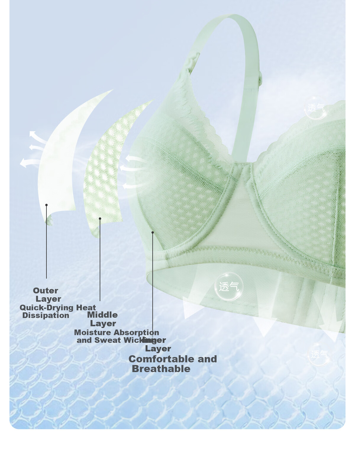 JOYNCLEON Honeycomb Cup Nursing Bra Summer Thin Maternity Breastfeeding Anti-Sagging Pink L 12