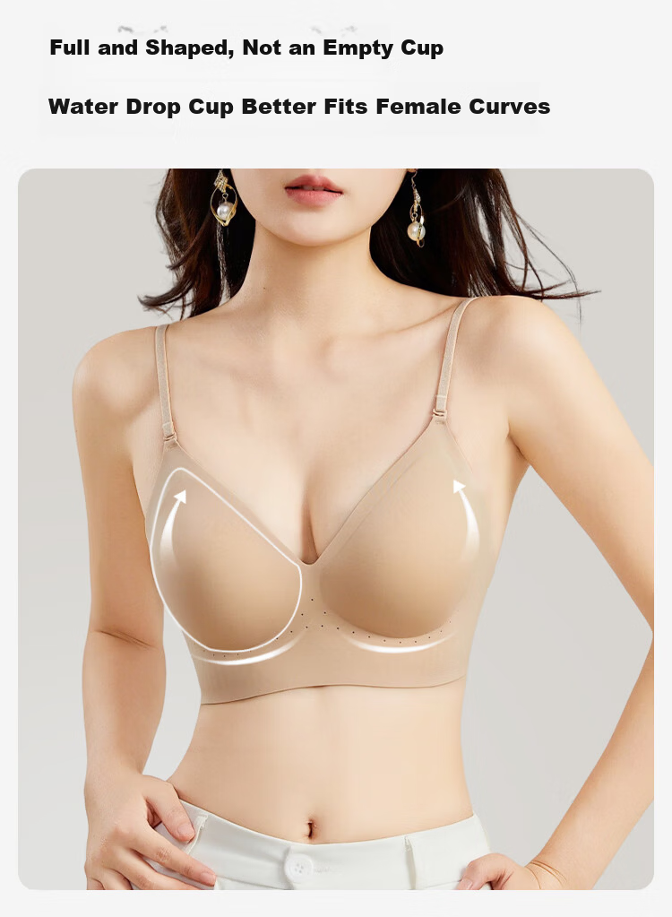Seven-Color Seamless Halter Neck Backless Push-Up Anti-Sagging Anti-Spread Side Support One-Piece Sexy Bra for Women 6