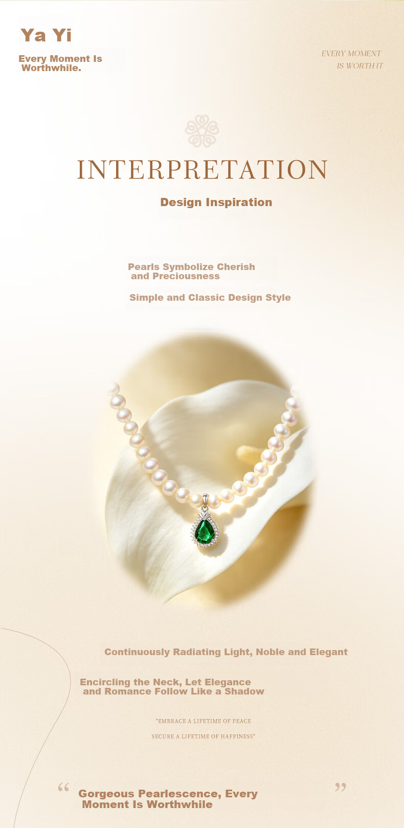 Yayi [Birthday Gift for Girlfriend Or Wife] Pearl Silver Necklace with Pendant, Elegant And Practical Women's Jewelry 4