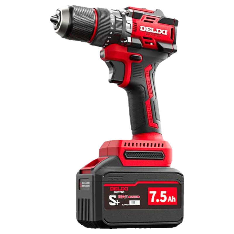 Delixi Electric Brushless Lithium Cordless Drill 21V Household Electric Screwdriver Multifunctional Drill Toolbox Electric Screwdriver