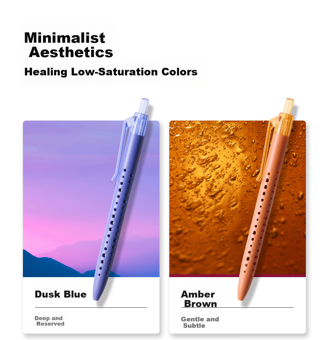 KACO TECFLOW Click Retractable 0.5mm Pearl Gray Gel Pen 3-Pack Colorful Journal Note-Taking High-Value 4