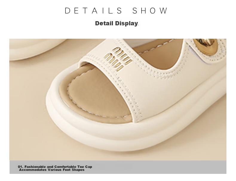 Cartelo Crocodile Women's Summer New Simple Versatile Soft Thick Sole Beach Sandals 1937 Beige Size 39 8