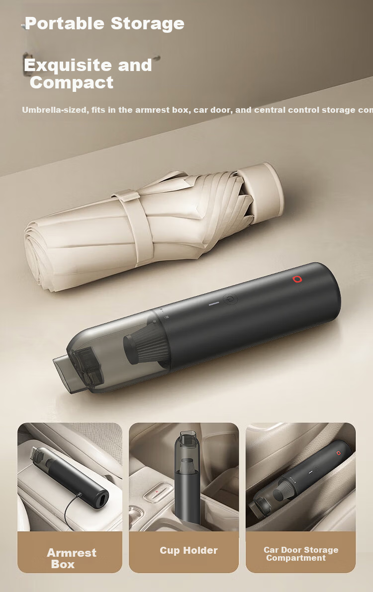 JD Jingzao High-Performance Handheld Wireless Car Vacuum Cleaner 9Kpa Powerful Suction Blower and Vacuum All-in-One Long Battery Life Multi-Purpose Pet Hair Dust Mite Removal Car and Home Accessories 7