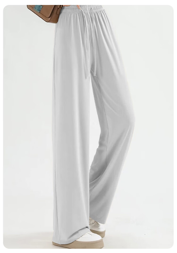 Miiow Women's Casual Summer Lightweight Outdoor Versatile Sports Wide-Leg Quick-Dry Draped Ice Silk Sun Protection Pants 12