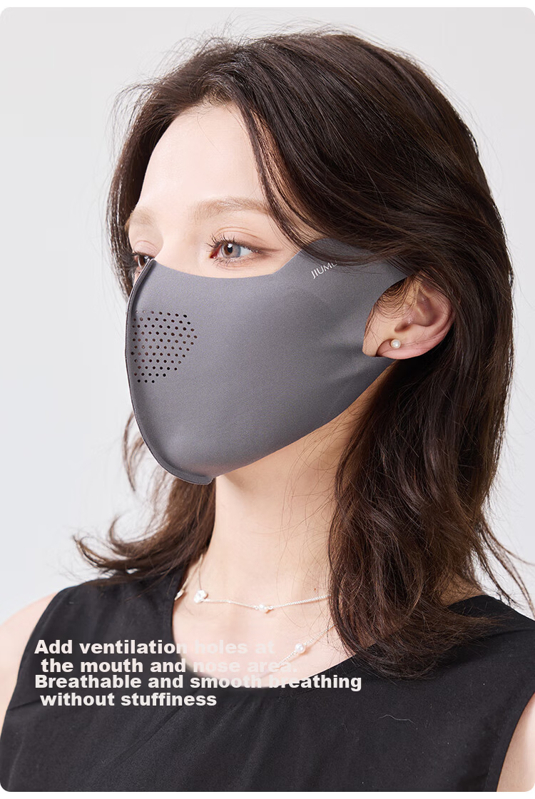JIUMU Ice Silk Sun Protection Mask for Men and Women Summer UV Protection Cycling 3D Eye and Full Face Shield 7