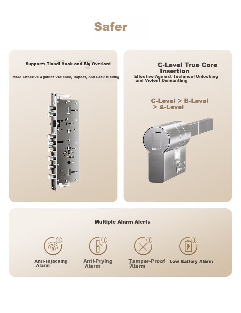 Longting Deschmann Smart Door Lock Fingerprint Password T3 (9% Off in Jiadichao Head Live Room) 6