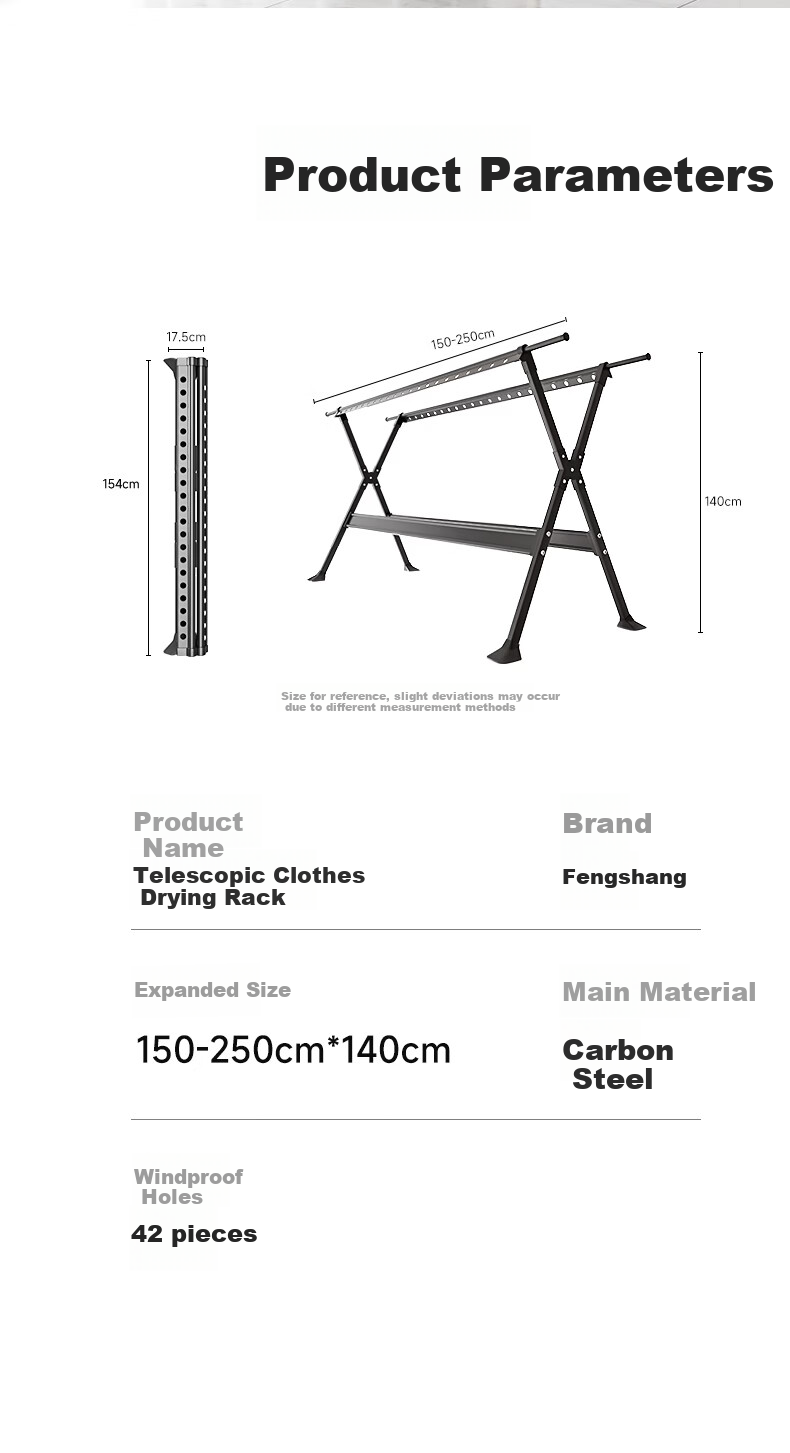Fengshang Floor-Standing Foldable Clothes Drying Rack for Home Balcony and Bedroom 16