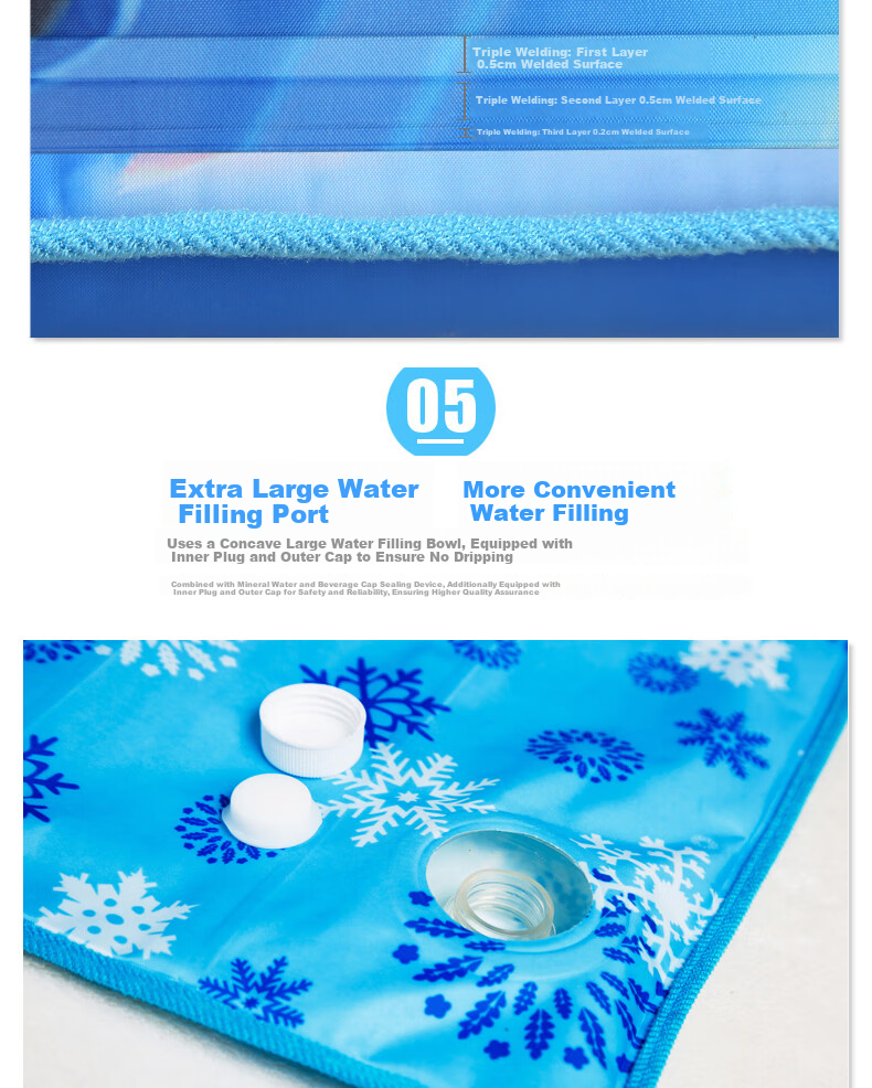 Fuman Cooling Water Pad Ice Seat Cushion for Hospitalized Elderly Patient Care Cooling Water Bag Student Office Chair Cushion 7