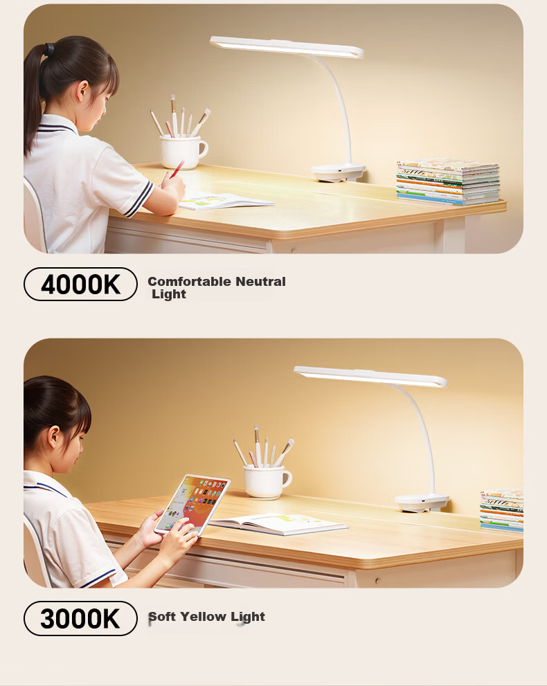 Bull Clip-On Eye Protection Desk Lamp Adjustable Clip Light Bedside Reading Lamp for Students Dormitory Multi-Scene Use 15