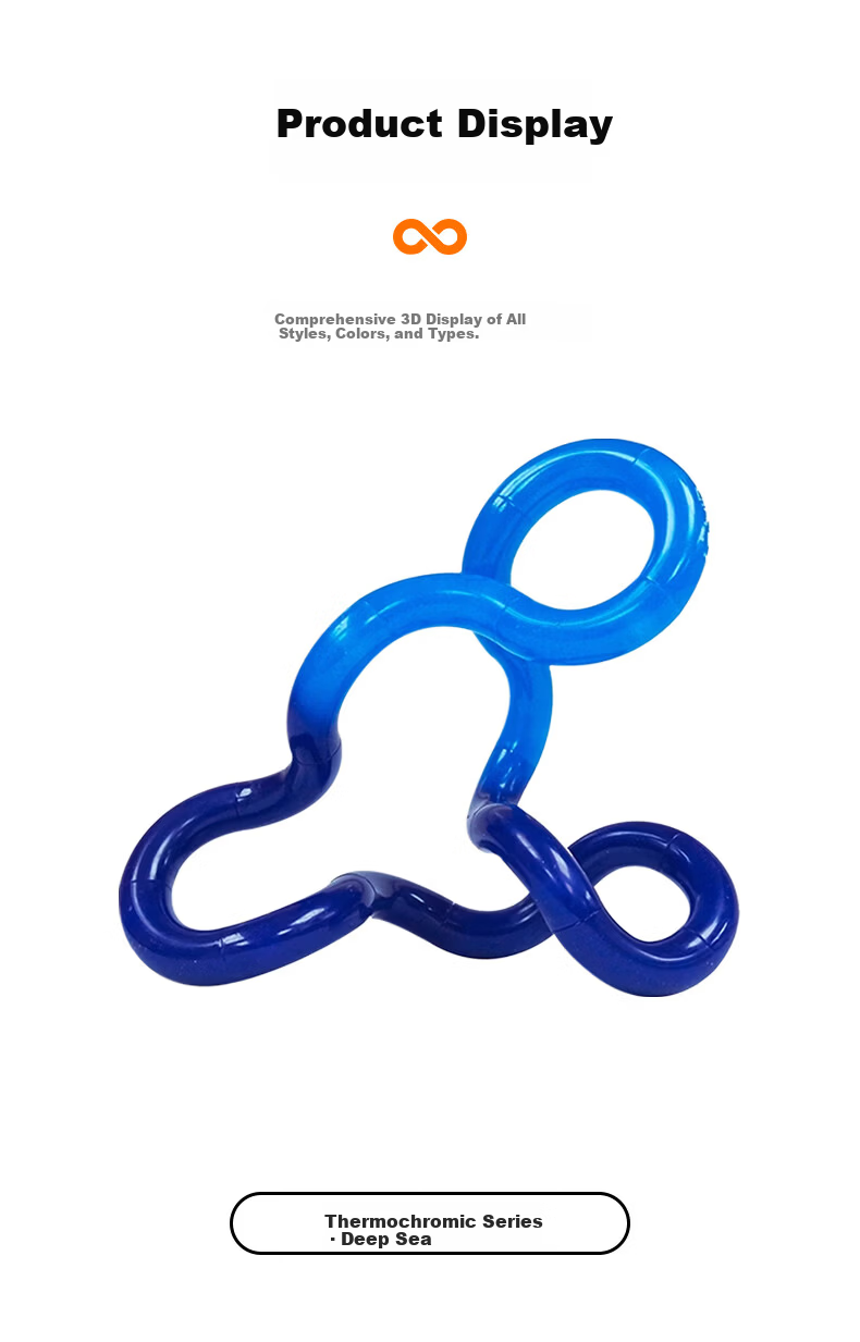 Tangle Official Temperature-Change Series Kids' Day Gift ADHD Training Color-Changing Stress Relief Toy 9