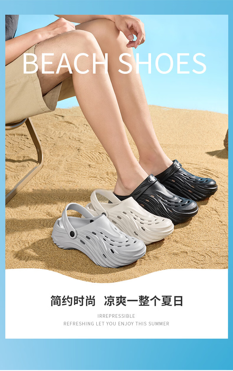 LAORENTOU Men's Summer Slip-Resistant Soft-Soled Clog Sandals LT352 Black Size 44-45 4