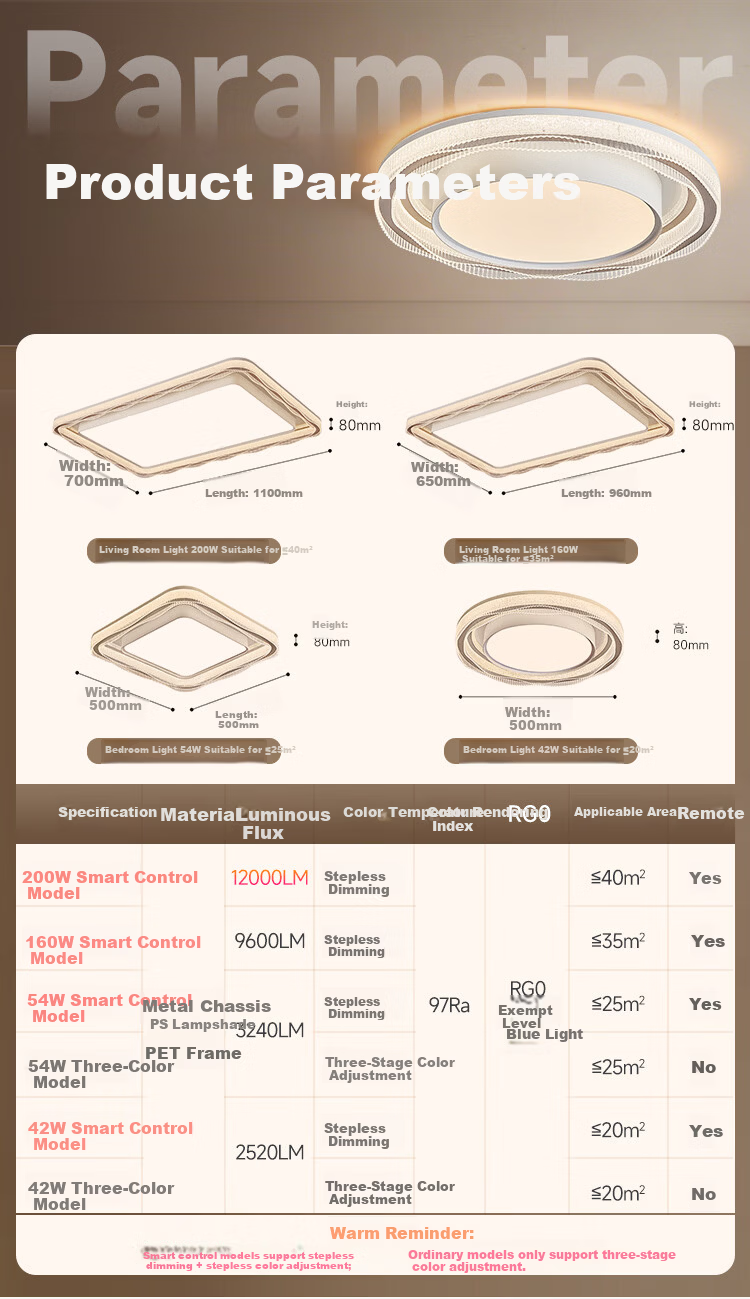 Foshan Lighting Ceiling Lamp Living Room Light Modern Simple Eye Protection LED Mijia Smart Control Platinum Crystal 200W 2