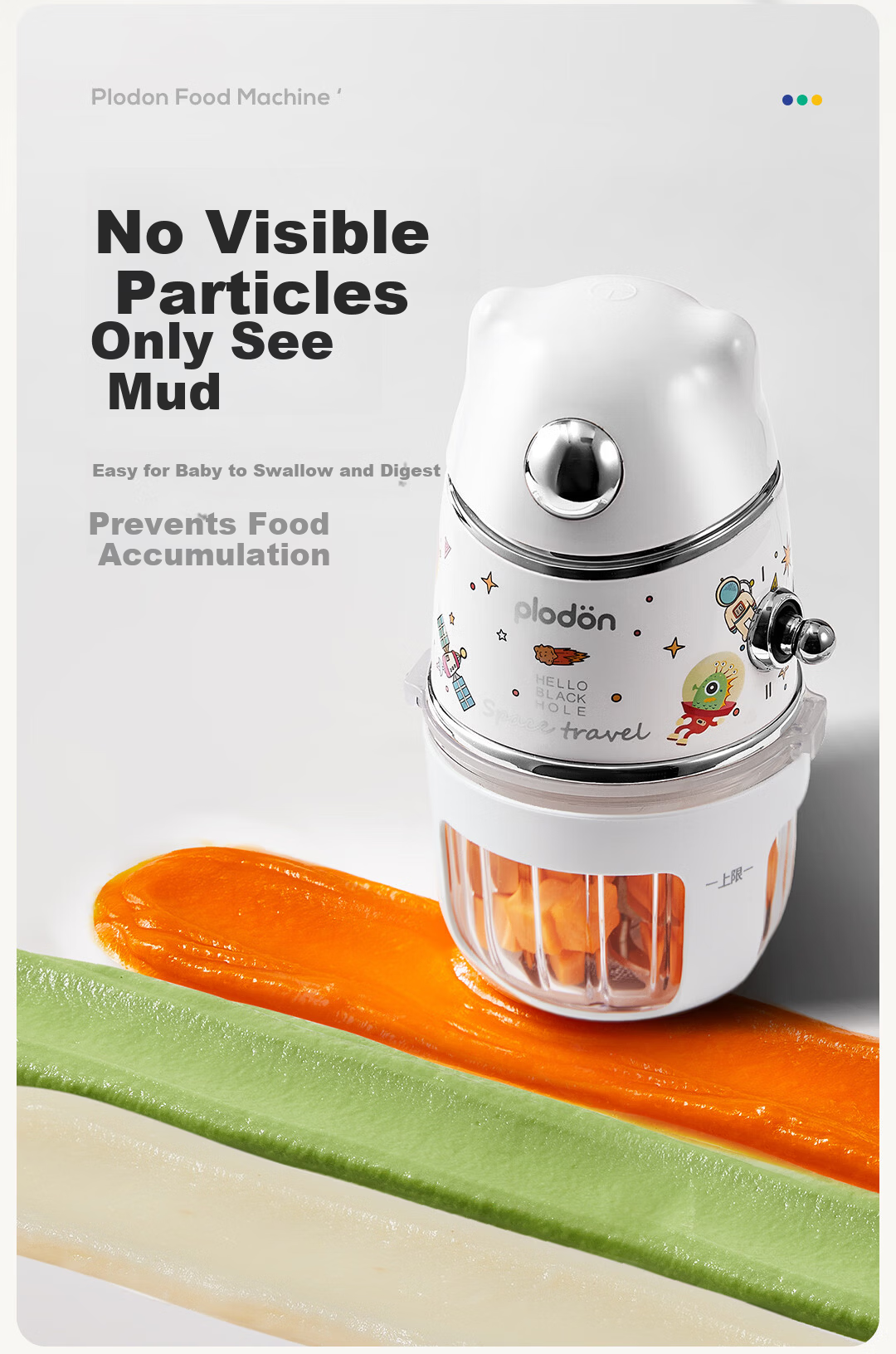 Pulidon Baby Food Processor Infant Puree Blender Food Preparation Tool [Single Speed] Ten Blades - Single Cup Single Blade 7