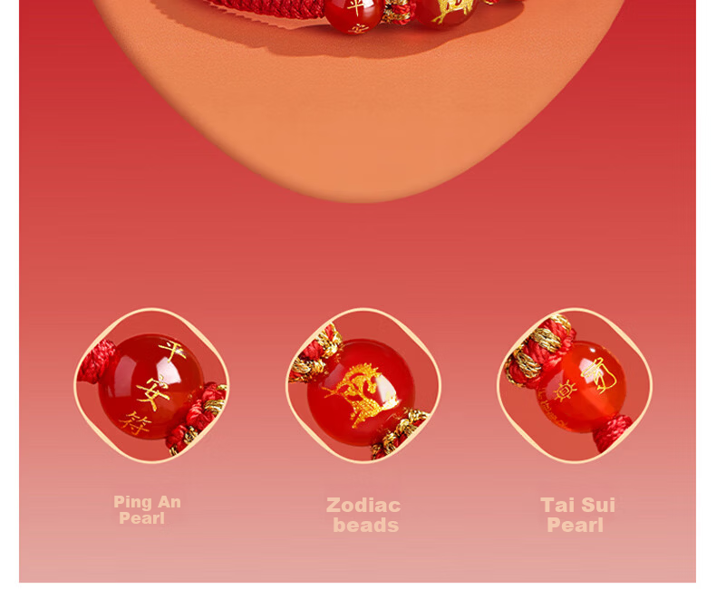 Benming Tang Red String Bracelet for Women Zodiac Year Protection Talisman Good Luck Gift for Gaokao Birthday Present for Girlfriend 6