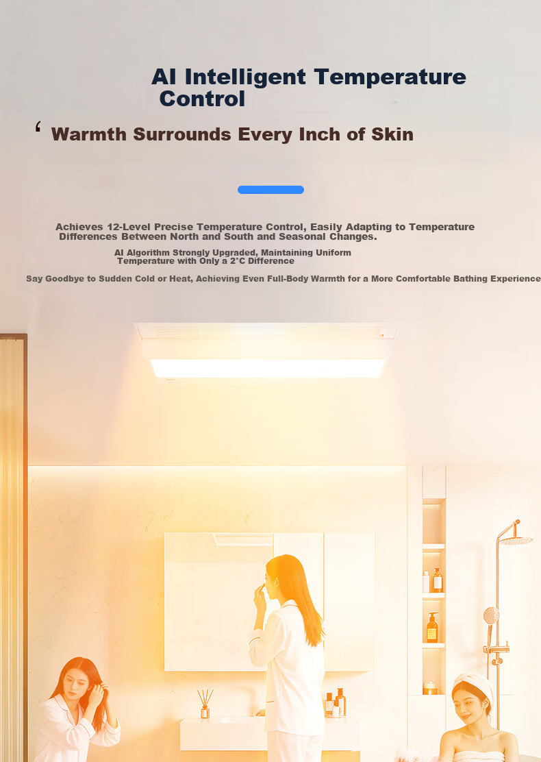 Midea Smart Bathroom Heater S Series Warm Air Lighting Exhaust Integrated Sterilization Deodorization Voice Warm Air Machine AI Human Sensor S3 Pro 10