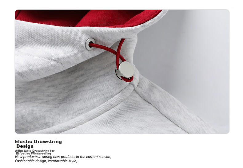 MEDE Spring and Autumn Colorblock Zipper Cardigan Sweatshirt Unisex Trendy Loose Casual Versatile Hoodie Cloud Blue 3XL 10