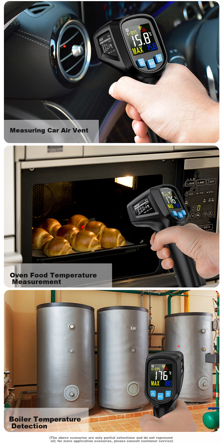 MESTEK Industrial Infrared Thermometer IR03A for Refrigerator and Oven Digital Baking Temperature Gun 4