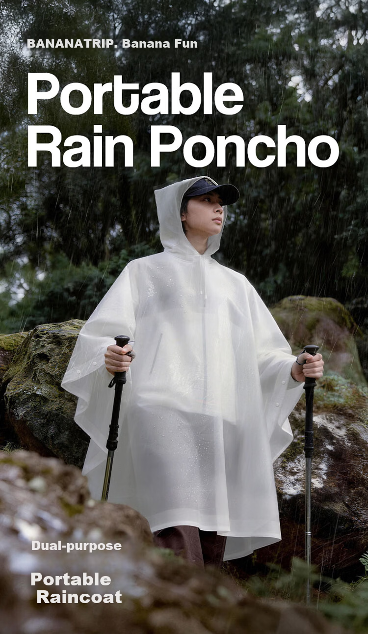 BANANA TRIP Disposable Raincoat Backpack-Friendly School Cycling Rain Poncho [New Material] Thickened Portable Kids Raincoat 1