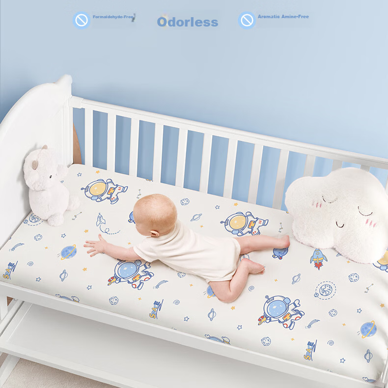 BEYONDHOME BABY Pure Cotton Fitted Sheet A-Class for Newborns and Toddlers, Cute Planet Design, 120*65cm 9