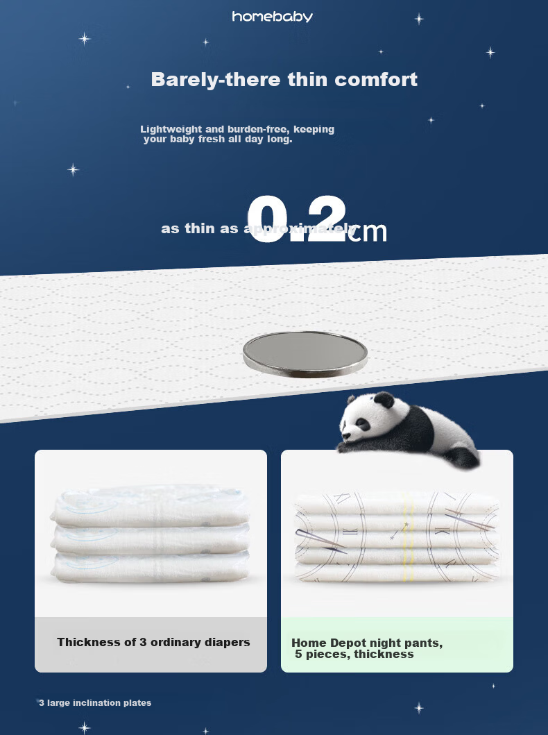 Homebaby Silk Protein Pro Night Use Pull-Up Diapers 3XL Size 26pcs Baby Summer Ultra-Thin Breathable Diapers 6