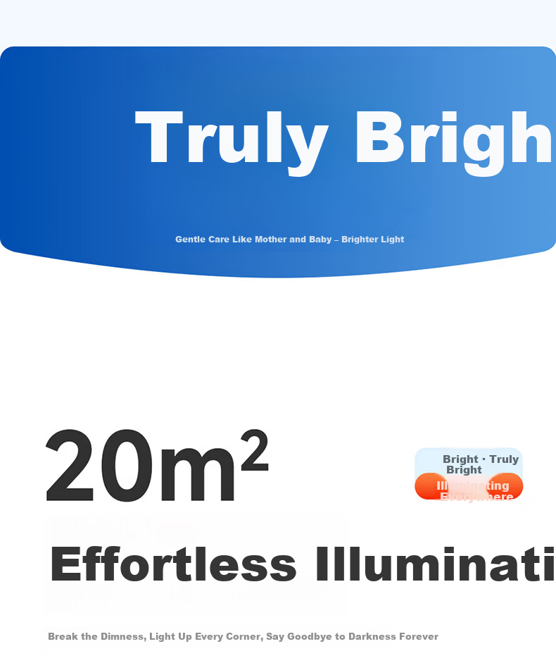 HP Pure Eye Protection Ceiling Light for Bedroom Study Children's Room High Brightness Side Emission Modern Simple Zhongshan Lighting Morning Light 9