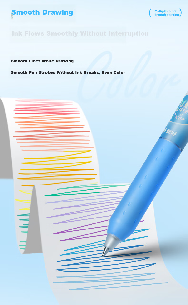 AIHAO Back-to-School Essential Acrylic Color Gel Pen 0.6mm Bullet Tip Retractable Highlighter Multi-Color Student Journal Artistic Green 6-Pack GP2607D 6