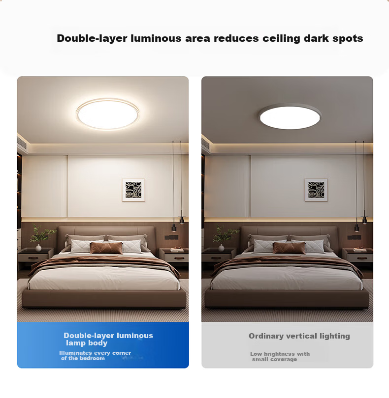HP Pure Eye Protection Ceiling Light for Bedroom Study Children's Room High Brightness Side Emission Modern Simple Zhongshan Lighting Morning Light 11