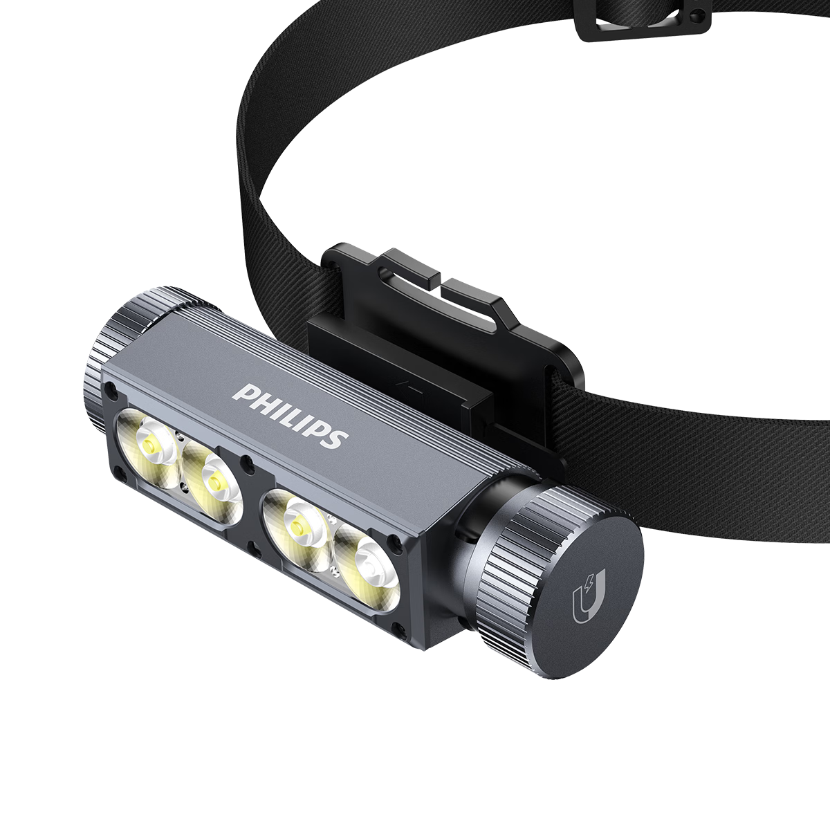 PHILIPS Headlamp, High Brightness, Head-Mounted, Long Battery Life, for Fishing, Hiking, Beach Combing, Small Mining Lamp, Ultra-Bright, Outdoor Emergency Light