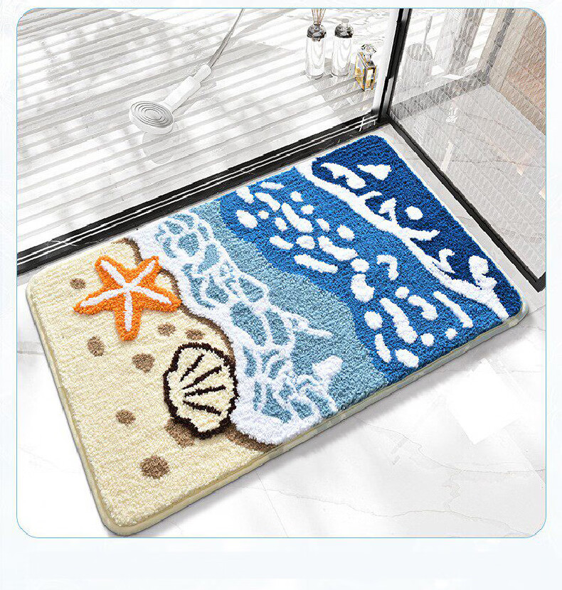 Simple American Style Bathroom Absorbent Non-Slip Mat Toilet Entrance Quick-Dry Floor Mat 40*60cm 14