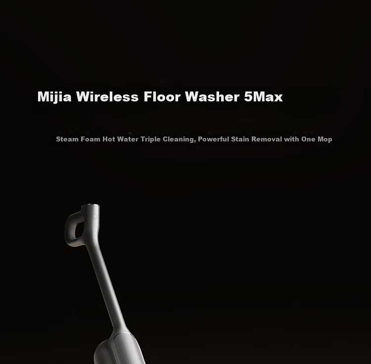 Mijia Xiaomi Floor Washer 5Pro 160℃ Steam Sterilization 26kPa Strong Suction Home Floor Washer and Mop 100℃ Boiling Water Self-Cleaning Anti-Tangle 5