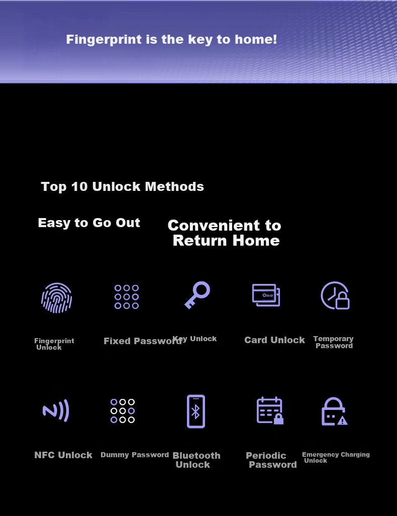 Delixi Electric Password Lock Smart Door Lock Home Fingerprint Lock Self-operated Smart Lock Anti-theft Electronic Entry Door Lock with Installation 4