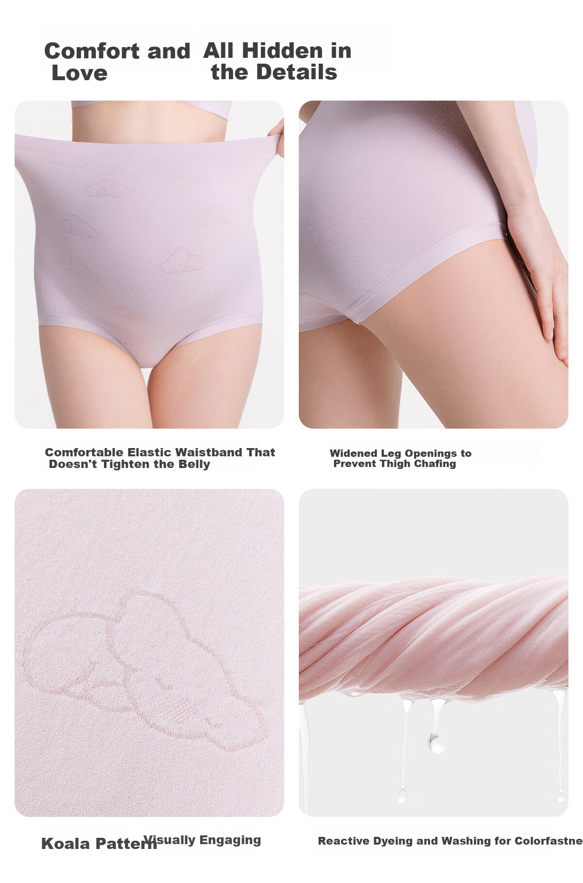 JOYNCLEON Maternity High-Waist Seamless Pregnancy Underwear 3-Pack XL Jnk198359 18