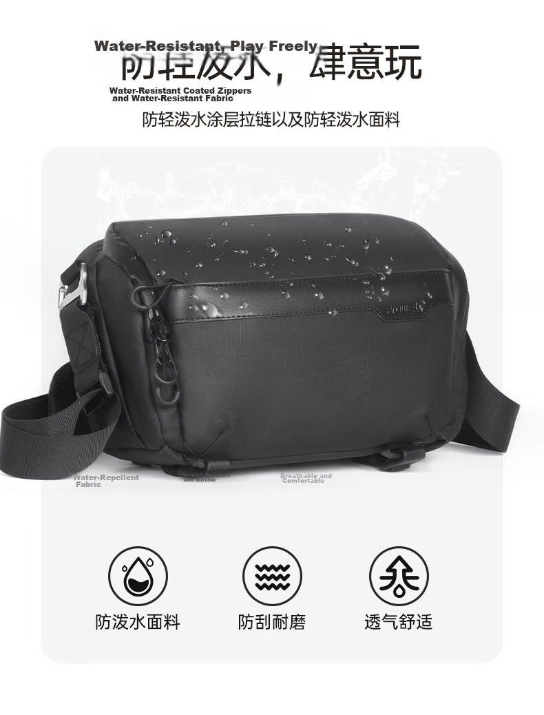 PULUOWEI Camera Bag Single Shoulder Crossbody Digital Professional Mirrorless DSLR Photography Outdoor Street Portable Camera DSLR Storage Bag 4