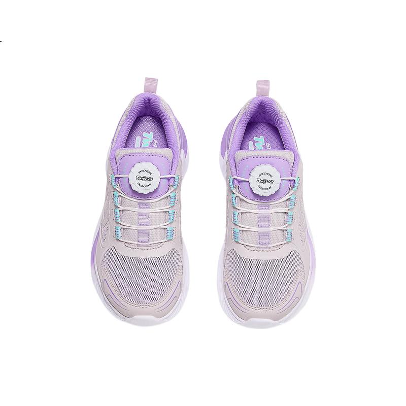 Skechers Kids Wind Valley Lightweight Shock Absorption Spring Girls Non-Slip Wear-Resistant Knob Sports Shoes 319091L