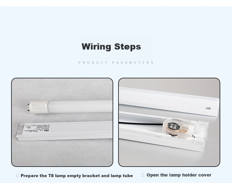 Foshan Lighting (FSL) T8 LED Tube Light Daylight Tube High Efficiency Energy Saving Double-End 1.2m 20W White Light 6500K Complete Set with Bracket 14