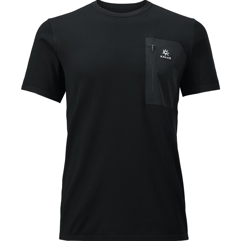 KAILAS Merino Wool Crew Neck Short Sleeve T-Shirt Men Outdoor Hiking Breathable Quick-Dry Summer