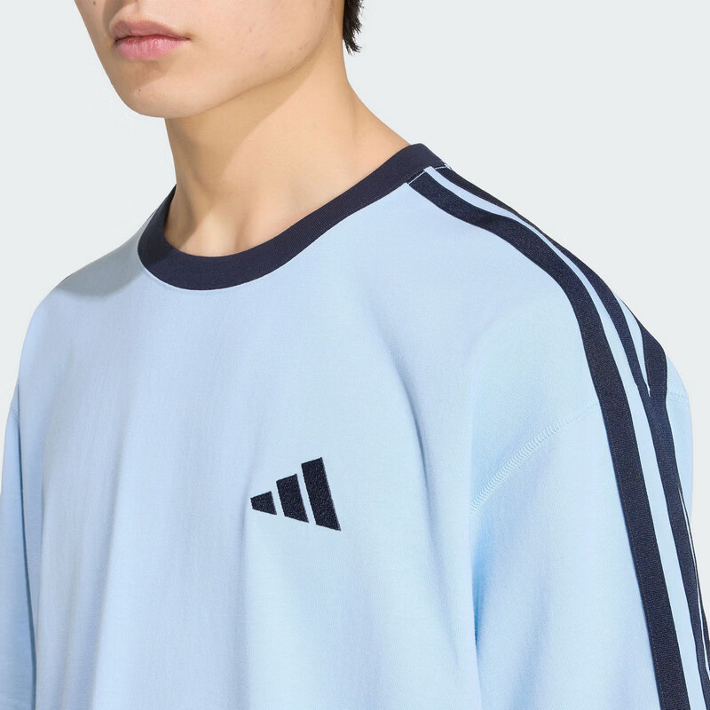 Adidas Men's Sports Style Series ES+ 3S S/S Tee Short Sleeve T-Shirt KU6448 Pink Blue S 6