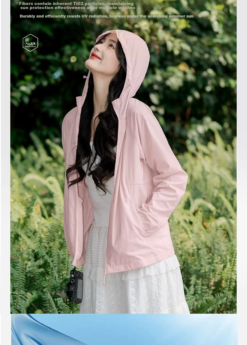 CAMEL Outdoor Original Yarn Sun Protection Jacket 2026 Spring Summer New Women's UPF1000 Cooling Water-Repellent Sports Jacket O015 4